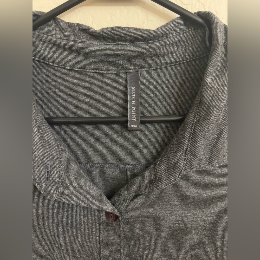 Gray button down Top - Picture 3 of 4